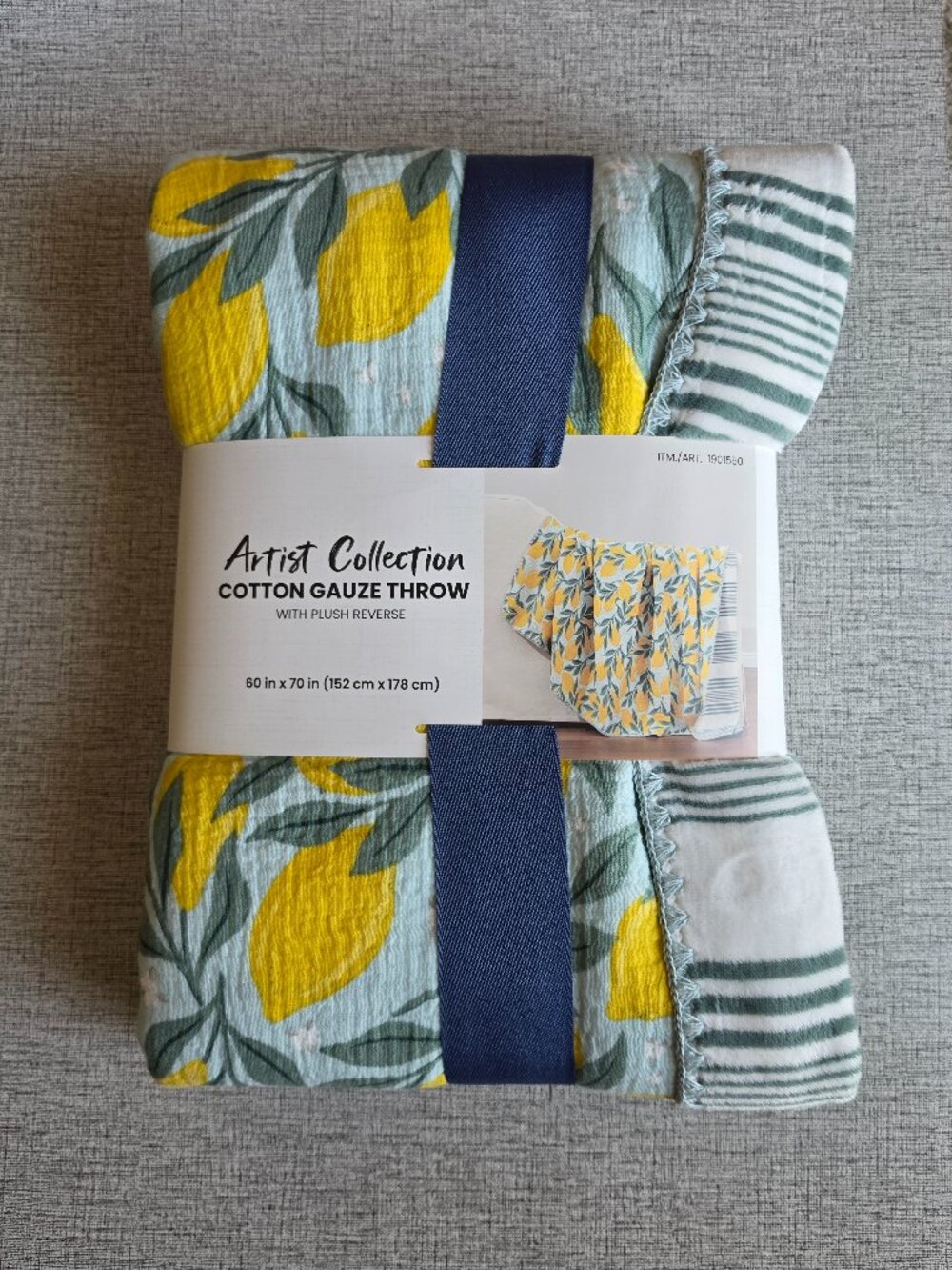 Artist Collection Lemon Gauze Throw